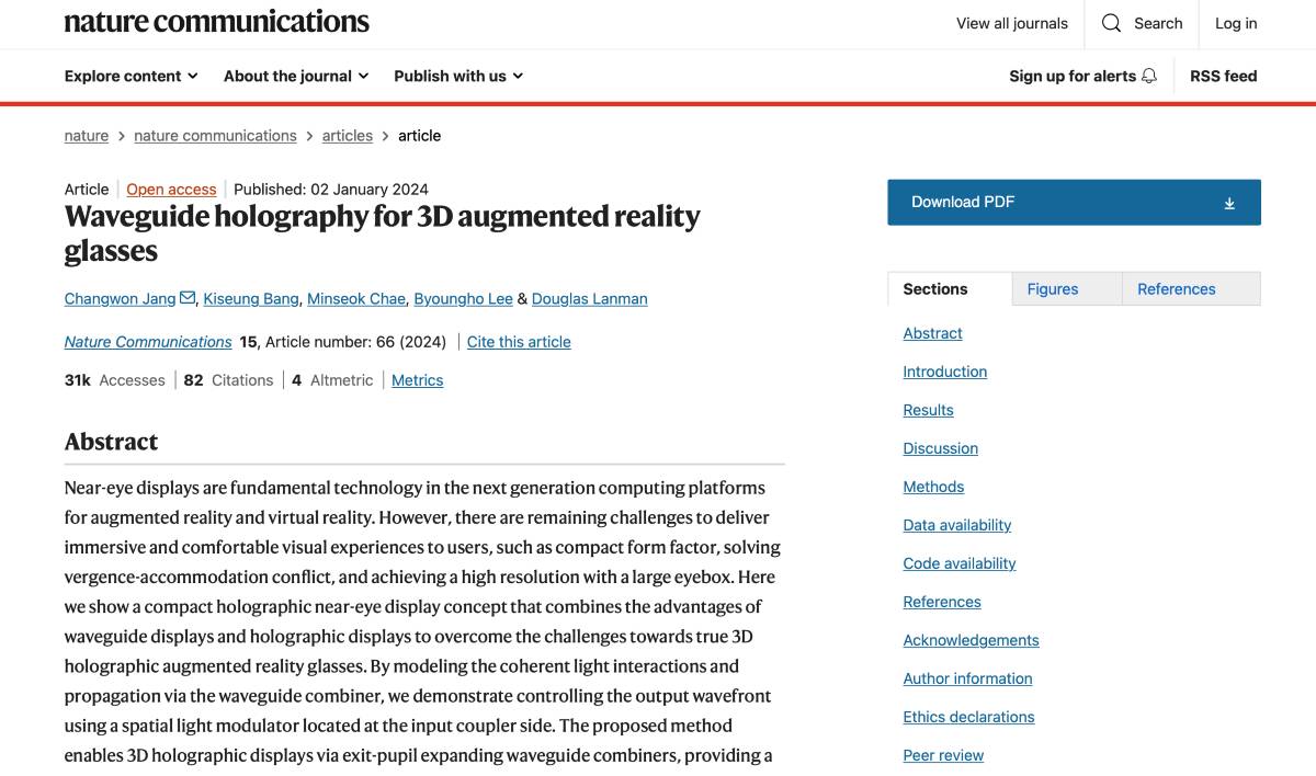 Waveguide holography